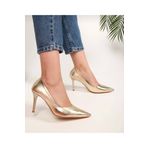 Lady kadın gold metalik topuklu ayakkabı stiletto