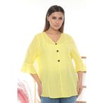 Lady Majestic %100 Cotton Büyük Beden Bluz