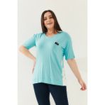 Lady Majestic Büyük Beden Bluz - 44 - Turkuaz