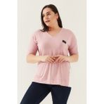 Lady Majestic Büyük Beden Bluz - 50 - Pudra
