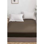 Lady Moda Çift Kişilik %100 Pamuklu Penye Lastikli Çarşaf | Kahve - 160 x 200 cm - Kahverengi