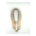 Lady Moss Kancalı Dikişli Suni Deri Çanta Askısı Uzunluk 42 cm - Genişlik 3 cm ( Krem )