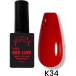 Lady Red Line Kalıcı Oje 10 ml K34 - Ateş Kırmızısı