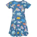 Lady Unicorn Kız Çocuk Desenli Kısa Kollu Elbise - 1 Yaş