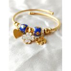 Ladybirdbujiteri Yonca Charm Detaylı Pandora Çelik Bileklik - Gold