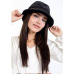 Ladycolor Siyah Peluş Bucket Kova Moda Kadın Kışlık Şapka Polyester Malzemeden Üretim - Standart