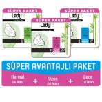 Ladyfit Bambu Süper Avantajlı Paket 62 Adet Normal+Uzun+Gece Ped
