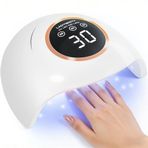 LadyMisty 72 W UV LED Tırnak Lambası Işık Kurutucu, Çiviler için Jel Cila, 18 Boncuklu 3 Zamanlayıcı Ayarı ve LCD Dokunmatik Ekran, Otomatik Sensör, Profesyonel Çiviler, Beyaz