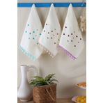 LADYNİL Mutfak Ve Banyo Havlusu 30x50 %100 Pamuk 3 Lü Set