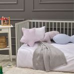 LaFiny - Fringy Bebek Battaniye Müslin Kumaş %100 Pamuk 80CM x 80CM-İndigo - 80 x 80 cm - Gri