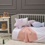 Lafiny - Fringy Bebek Battaniye Müslin Kumaş Pamuk 80CM x 80CM Indigo - 80 x 80 cm - Pembe