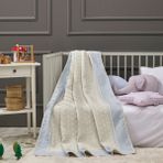Lafiny - Honeycomb Bebek Battaniye %70 Bambu %30 Micro Kumaş 110CM x 150CM Mavi