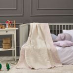 Lafiny - Honeycomb Bebek Battaniye %70 Bambu %30 Micro Kumaş 110CM x 150CM Pembe