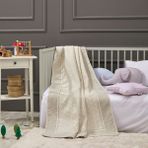 LaFiny - Honeycomb Bebek Battaniye %70 Bambu %30 Mikro Kumaş 110CM x 150CM-Gri