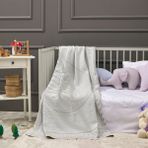 Lafiny - Sweat Bear Bambu Battaniye %70 Bambu %30 Mikro Kumaş 110CM x 150CM Mavi
