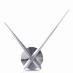 Lafocuse 3D ibre Büyük Kendin Yap Duvar Saati, Sessiz Metal Modern Duvar Saati, Saat Kendin Yap Mekanizması Oturma Odası Bar Ev Mutfak için Dekoratif, Gümüş