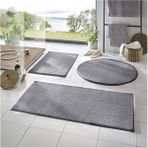 Lagom Life 3'lü Banyo Halısı Peluş Post Halı Klozet Takımı 50 x 70--50 x 50---50 x 50(YUVARLAK) - Gri