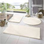 Lagom Life 3'lü Banyo Halısı Peluş Post Halı Klozet Takımı 50 x 70--50 x 50---50 x 50(YUVARLAK) - Krem