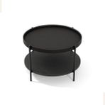 Lagoma Harmonia Yuvarlak Orta Sehpa - 60 cm - Siyah Meşe Tabla / Siyah Meşe Raf / Siyah Metal Ayak - Çap - 60 cm - Siyah Meşe / Siyah Meşe / Siyah Ayak