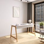 Lagomood Denge Çalışma Masası 120 cm Beyaz Meşe - 120 cm - Beyaz - Meşe
