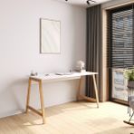Lagomood Denge Çalışma Masası 140 cm Beyaz Meşe - 140 cm - Beyaz - Meşe