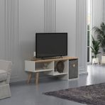 Lagomood Güne Plus Tv Standı Beyaz Meşe - Beyaz - Meşe