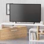 Lagomood Karamel Tv Sehpası, Beyaz Meşe