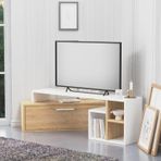 Lagomood Karamel Tv Ünitesi Beyaz Meşe