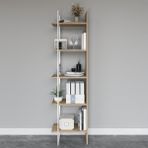 Lagomood Poly Kitaplık Beyaz Meşe - Beyaz - Meşe