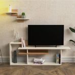 Lagomood Rode Tv Ünitesi Tv Sehpası 140 cm Beyaz Meşe