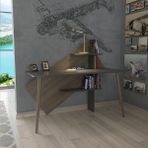 Lagomood Rüzgar Çalışma Masası Antrasit - Ceviz - Y: 72 cm D: 60 cm G: 140 cm