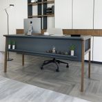 Lagomood Zenith Çalışma Masası, Antrasit Ceviz, 150Cm