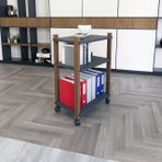 Lagomood Zenith Kitaplık, Antrasit Ceviz, 2 Raflı