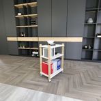 Lagomood Zenith Kitaplık Beyaz Meşe 84x24 cm