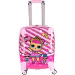 Laguna 02025 Pembe Lol Bebek Yıldızlı Kız Çocuk Valizi