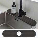 Laidawoo Mutfak Bataryası Emici Mat, Lavabo Bataryası için Diyatomit Sıçrama Koruması, Mutfak Lavabo için Musluk Mat, Diyatomlu Toprak Hızlı Kuruyan Taş Lavabo Tepsisi, Hızlı Kuruyan Su Emici Taş