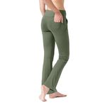 LaiEr Kadın Yoga Pantolonu 4 Cepli Yüksek Bel İş Pantolonu 4 Yönlü Streç Karın Uzun Kloş Pantolon.（Yeşil，Small）
