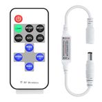LaiPuDuo RF Mini Uzaktan Kumanda Tek Renk LED Şerit Işıklar için Kısıcı DC12 – 24 V Kablosuz Uzaktan Kumanda Tüm Kısılabilir 3528 5050 LED Şeritler için