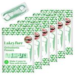 Lakeyface Diş İpliği Dağıtıcılı Pantolon Askısı için 300 Adet Ortodontik Diş İpliği, Çocuk Diş ve Yetişkinler için Diş İpi, Diş İpi, Diş İpi, 50 Adet Çanta (6'lı Paket)