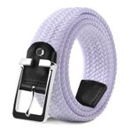 LAKIDAY Kumaş kemer, streç kemer, örgü kemer, elastik örgülü kemer, kadın ve erkek için, genişlik 3,3 cm, Beyaz, Bundweite 100 cm = Gesamtlänge 115 cm