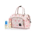 Lal Baby Baggage Bag Flamingo Pembe Omuz Askılı Anne Bebek Bakım Çantası