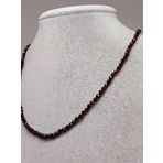 Lal (Garnet – Granat ) Taşı 3mm 1000 Ayar Gümüş İpli Kolye (Sabit Klipsli)