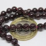 Lal (granat) (garnet) Taşı Yarım Dizi 6mm 18cm