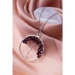 Lal Granat Taşı ( garnet) Hayat Ağacı Kolye