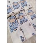 Lal Tasarim Home Collection Lal Tasarım Home Bebek Ağız Mendili - 0 - 2 Yaş - Açık Mavi
