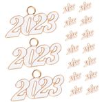 LALAFINA 20 Adet 2023 yıl kolye Altın Küpe halka küpe erkekler takım dostluk bileziği kiti kazan bileklik takı malzemeleri cazibe charm narin anahtarlık süsü 2023 bilezik kolye alaşım beyaz