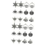 LALAFINA 5 Set Horus'un Gözü Cazibe Kiti Kabuk Takılar Kabuk Kolye Takı Yapma Malzemeleri Diy Takı Kolye Charm Bileklik Takı Takılar Sarkıt Bırak Takılar Küpe Takılar Alaşım 60 Adet*5
