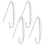 LALAFINA Emniyet Pimleri 4 Metal Broş Pimi İskoç Eteği Pimleri Bağlantı Elemanları Ağır Hizmet Tipi Battaniye Emniyet Pimleri El Sanatları Için 10 Döngülü İskoç Eteği Pimleri