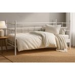 Lalas Daybed Metal Karyola, Beyaz, 90X200