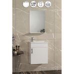 Lale 42x24 Cm Beyaz Mdf Seramik Lavabolu Asma Banyo Dolabı Takımı